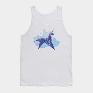 Watercolor Origami Unicorn Blade Runner-Inspired Fan Art Tank Top